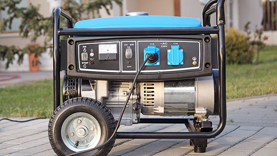A generator outside